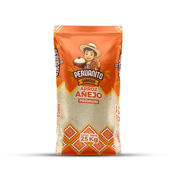 Arroz añejo premium El Peruanito Sabroso Naranja 25kg