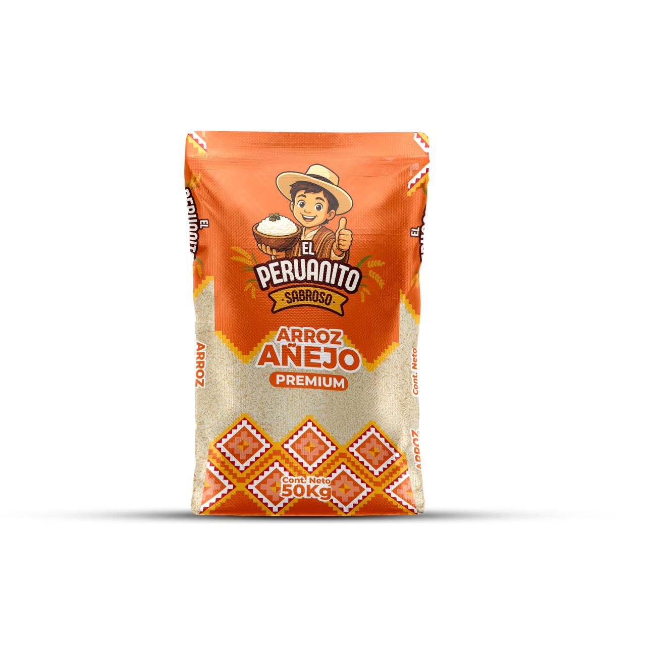50kg Arroz añejo premium El Peruanito Sabroso Naranja 50kg - Imagen 1
